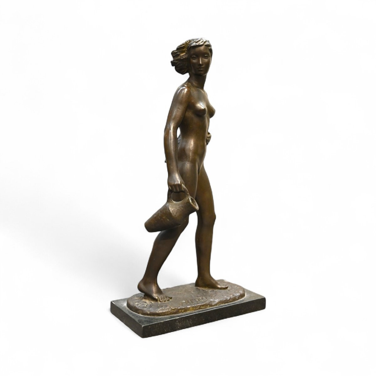 Angelo Ferreri - Portrice D’Acqua in Bronzo - Italia Anni 40-photo-2